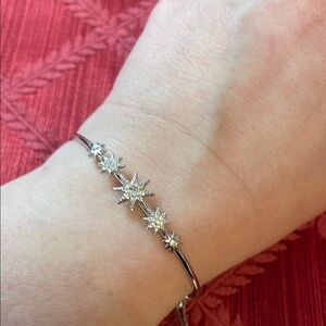 Silver Starry Snowflake Bracelet